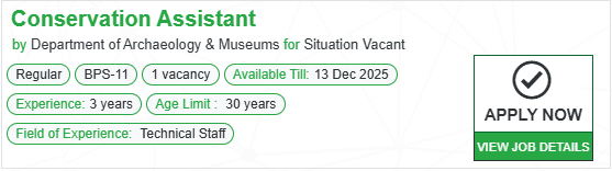 Conservation Assistant Jobs 2026 Pakistan: Duties, Salary & How to Apply